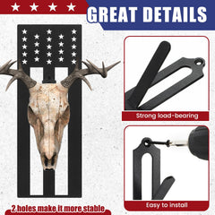 MorningRo wall-mounted deer skull display enhances rustic decor