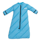 Morrison Outdoors Little Mo 40° Bayberry Blue front view shows cozy warm sleep space.