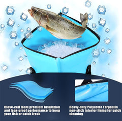 MORXPLOR PVC construction for durable, easy-to-clean fishing cooler bag.