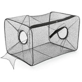M.O.S compact foldable net trap with zipper for quick catch removal.