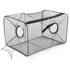 M.O.S compact foldable net trap with zipper for quick catch removal.