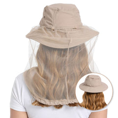 Breathable mesh ventilation on the Mosquito Head Net Hat