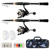 Mouhike telescopic rod extended for versatile on-the-go fishing adventures.