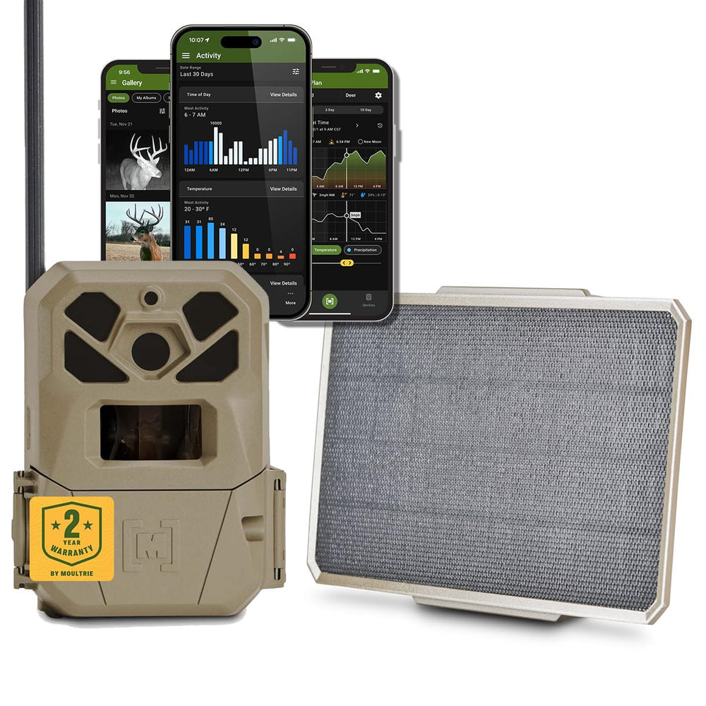 Moultrie Edge 2 Pro front view shows rugged field-ready design for scouting