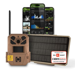 Moultrie Edge 3 front view showcases discreet outdoor placement for reliable scouting