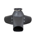 Moultrie Gravity Game Feeder Kit attached to a barrel (black)