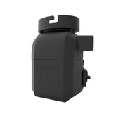 Moultrie Pro Hunter III feeder front view showing focused feed stream for deer lanes
