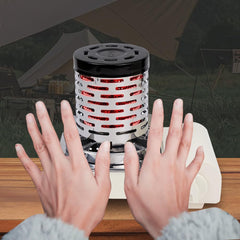 MOUMOUTEN stainless steel cover providing stable stove fit on uneven ground.