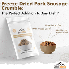 Mountain Essentials breakfast burrito with sausage crumble demonstrates versatility