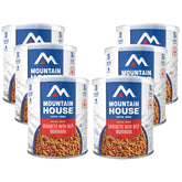 Mountain Essentials spaghetti beef marinara can ready for storage and quick meal