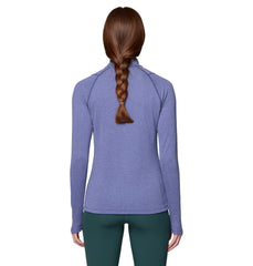 Mountain Hardwear Crater Lake Heavyweight Half Zip side profile showing breathable mobility.