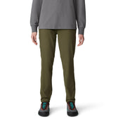 Mountain Hardwear Dynama Ankle Pant front view with flexible stretch for all day comfort