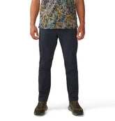 Mountain Hardwear Men's Explore Pant Dark Storm front view shows stretch ripstop for durable movement