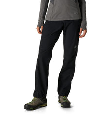 Mountain Hardwear Women's Stretch Ozonic Pant front view showing flexible waterproof protection