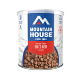 Mountain House Diced Beef can shows long shelf life and easy prep for camping meals.