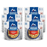 Mountain House gluten-free chicken mashed potatoes pouch on trail-ready packaging for convenient meals.