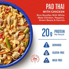 Mountain House Pad Thai with Chicken nutrition facts and gluten-free certification