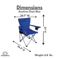 Mountain Summit Gear Anytime Chair cupholders for beverages or gadgets