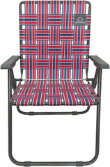 Mountain Summit Gear retro chair front view with breathable webbing for camping seating