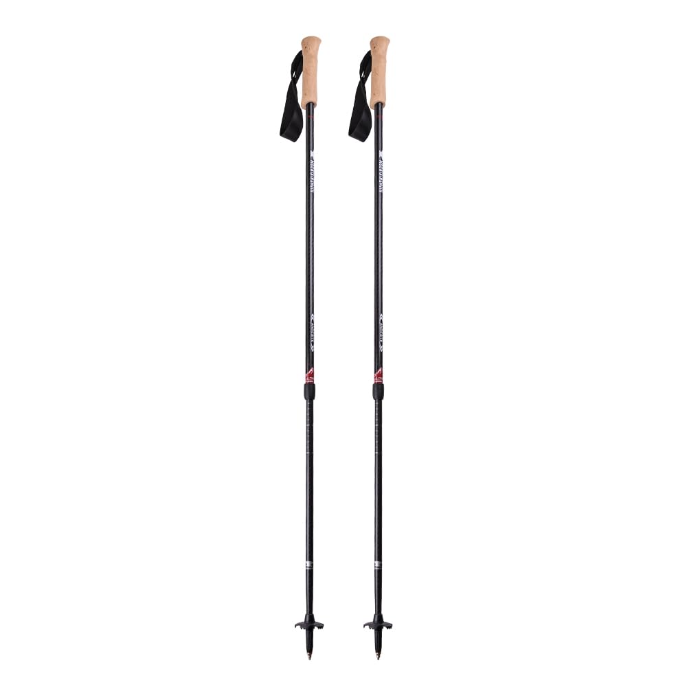 Mountainsmith Andesite carbon trekking pole close-up of cork handle for comfort on hikes