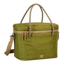 Mountainsmith Cooler Cube Cedar Green with flip-top mouth holds 24 cans for easy gatherings.