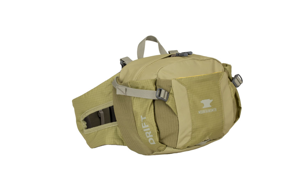 Mountainsmith Drift lumbar pack front view for everyday hikes and runs