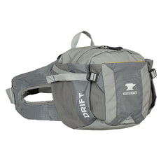 Mountainsmith Drift lumbar pack front view with dual water pockets for on-the-go hydration