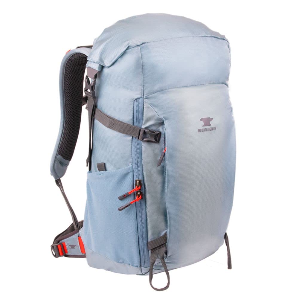 Mountainsmith Scream 30 backpack exterior in smoke blue, ideal for day hikes.