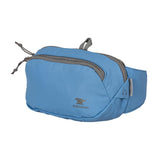 Mountainsmith Vibe lumbar pack front view shows secure belt and organized pockets for running
