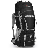 MOUNTAINTOP 70L front view backpack shows rugged durability for outdoor trips.