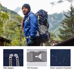MOUNTAINTOP 70L backpack bottom compartment for shoes or sleeping bag organization