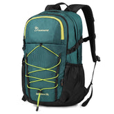 MOUNTAINTOP 25L backpack front view showing organized compartments for easy day-hike packing