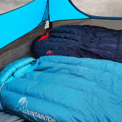 Mountaintop ultralight mummy down sleeping bag filling highlights 600g duck down for warmth.