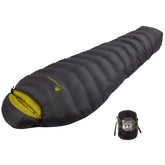 Mountaintop ultralight mummy down sleeping bag shell shows water-resistant fabric for camping warmth