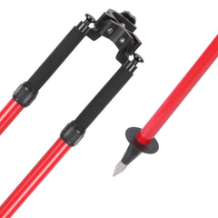 Mountlaser bipod extended legs reach six feet for tall surveying viewpoints.