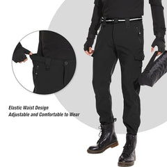 MOURCE Hiking Pants for Men Elastic Waist with Belt Loops for comfortable daily wear.