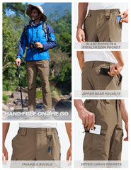 MOURCE hiking pants highlighting wide seamless belt loops for comfort and durability.