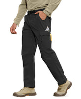 MOURCE men's hiking pants water resistance close-up highlights breathable ripstop fabric for all-season wear