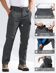 MOURCE pants zipper fly and magic tape detail for quick, easy adjustments.