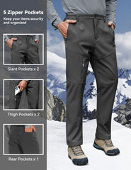 MOURCE winter hiking pants fleece lining provides warmth during chilly treks