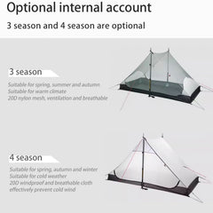 MOXIHIKE Lanshan 2 tent packed compactly for lightweight backpacking adventures.