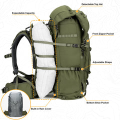 MOXULE Pro 3600 rain-cover-outlet enables protected side carry in wet conditions.