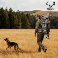 MOXULE Pro 5000 camo frame top hat detachable view highlights daypack versatility