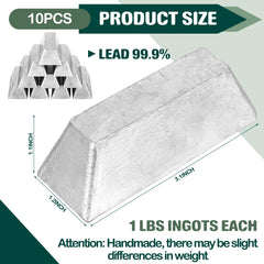 Moxweyeni lead ingots 99.9% purity enable precise weight casting