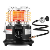 MOZODAWN 2-in-1 heater-stove front view enables quick warmth and meal prep outdoors.