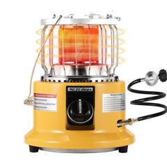 Mozodawn 2-in-1 heater-stove side view for versatile indoor-outdoor warmth