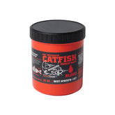 Mr. Whiskers Catfish Punch Bait Blood ready-to-pour on 1 qt bottle showing quick attractant action