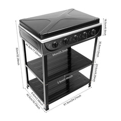 MRFIOJYDR stainless-steel body provides durability and easy cleanup for camping meals.