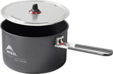 MSR 2.5L nonstick ceramic camping pot top view for quick gourmet meals outdoors.