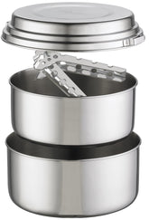 MSR Alpine 2 stacked nesting saves space for rugged backpacking trips